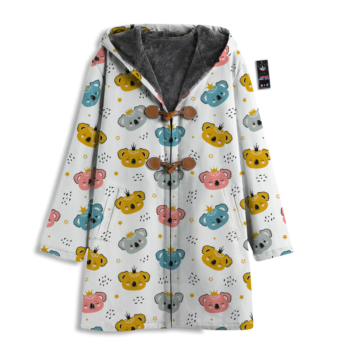 Baby Bear Colorful Cartoon Print Pattern Men's Windbreaker Jacket-grizzshop