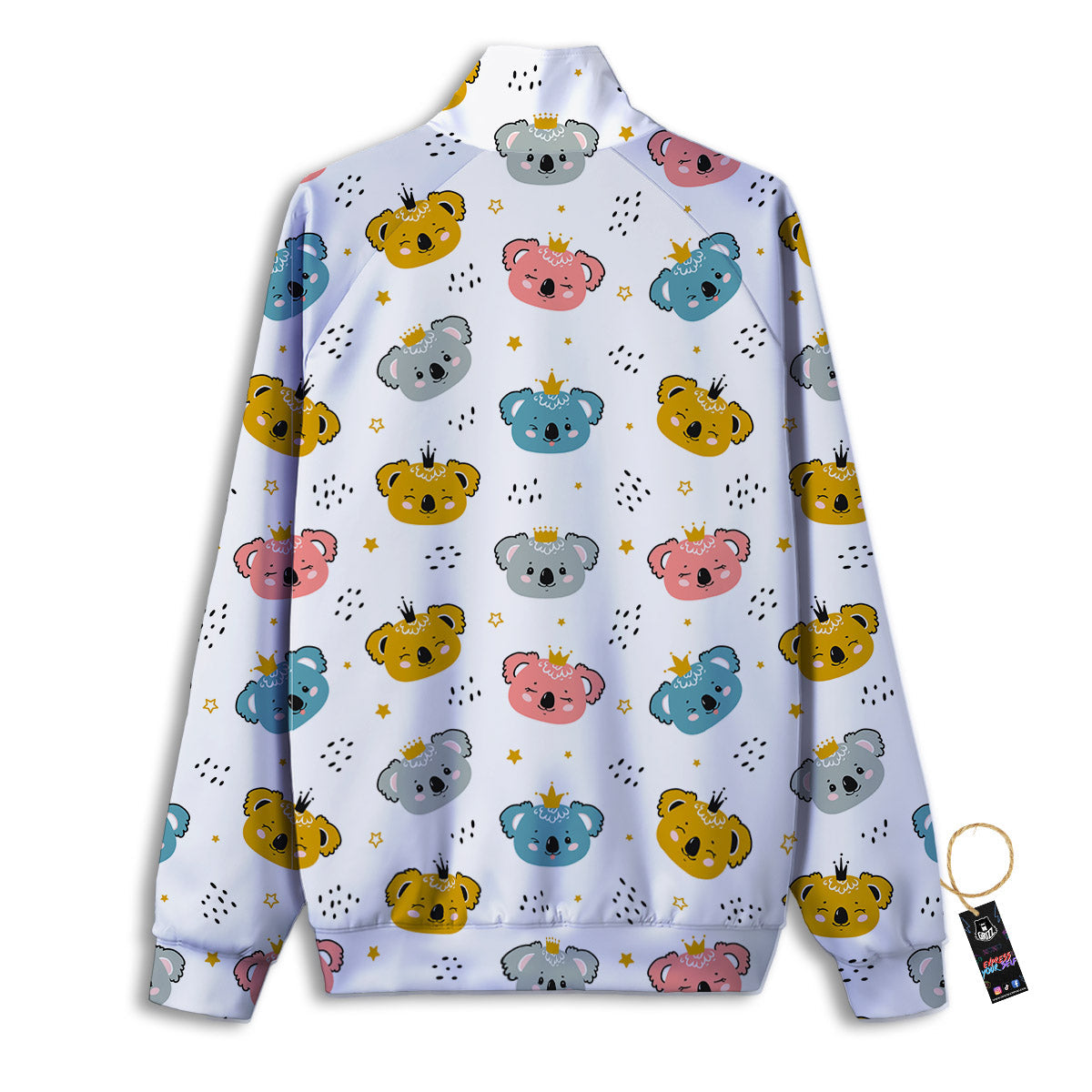 Baby Bear Colorful Cartoon Print Pattern Track Jacket-grizzshop