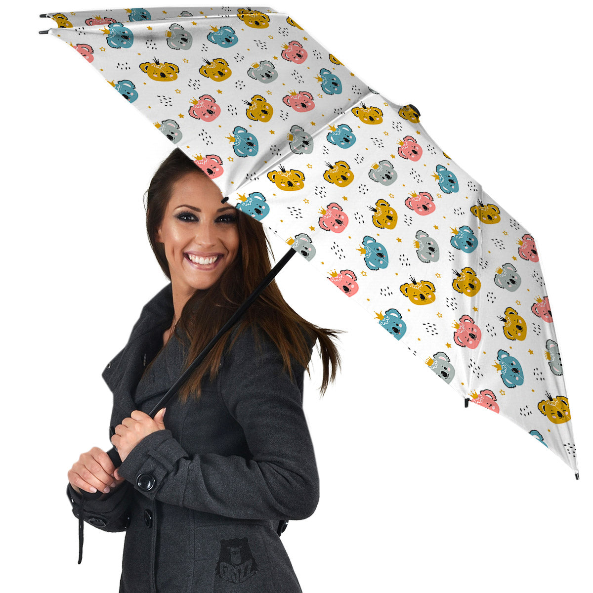 Baby Bear Colorful Cartoon Print Pattern Umbrella-grizzshop
