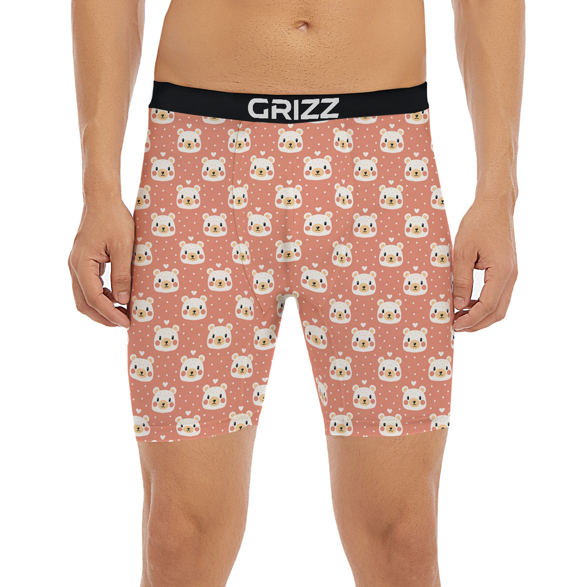 Baby Bear Cute Polka Dot Print Pattern Boxer Briefs-grizzshop
