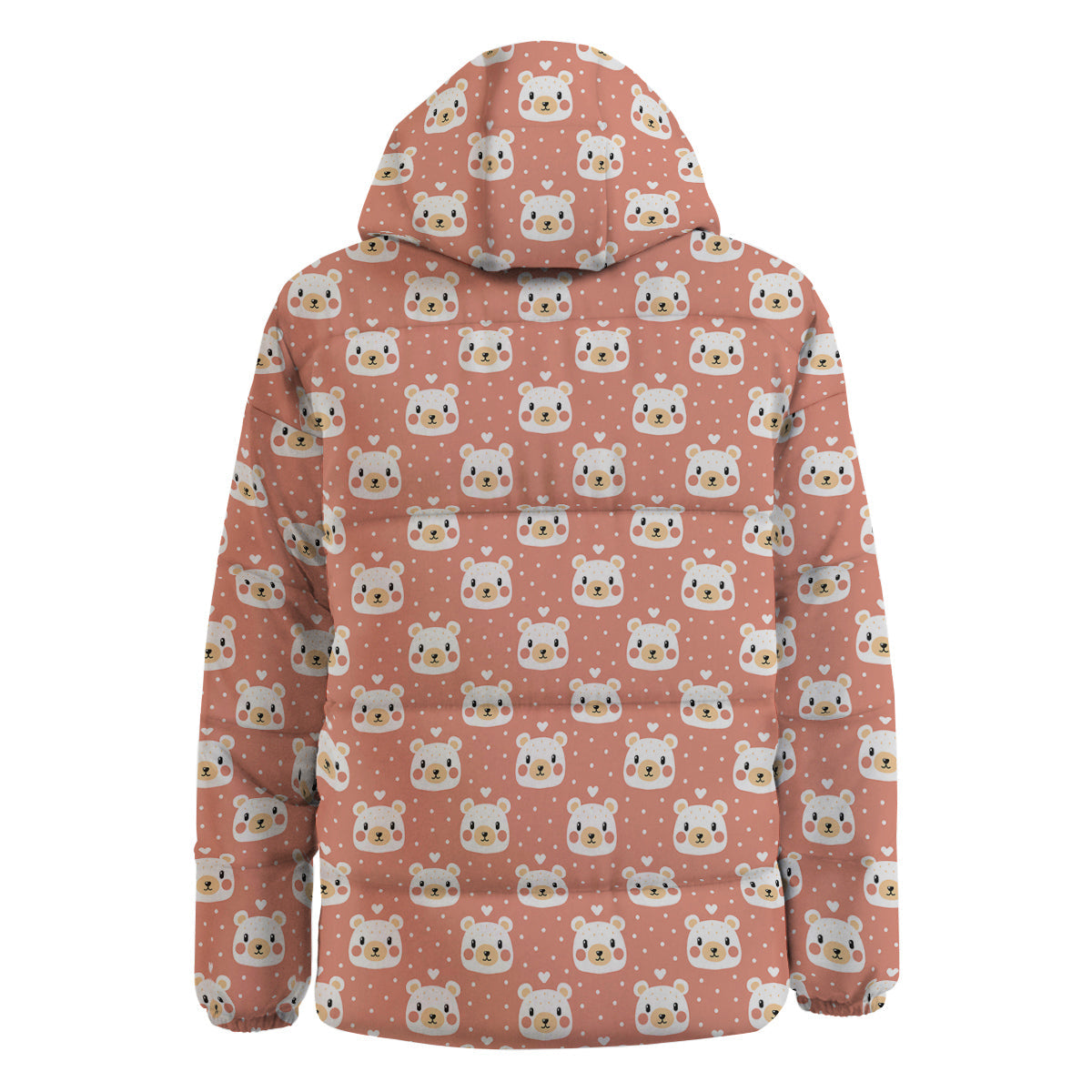 Baby Bear Cute Polka Dot Print Pattern Down Jacket-grizzshop