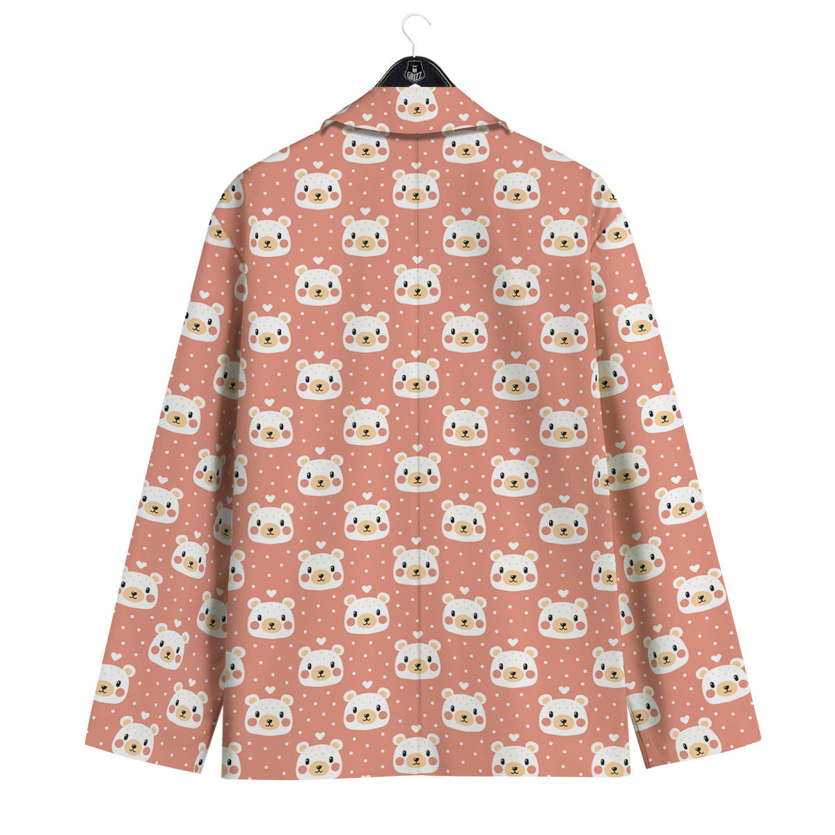 Baby Bear Cute Polka Dot Print Pattern Men's Sport Coat-grizzshop