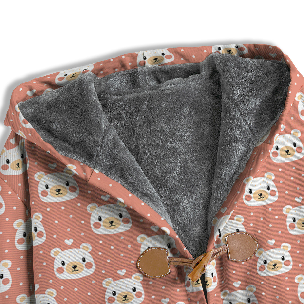 Baby Bear Cute Polka Dot Print Pattern Men's Windbreaker Jacket-grizzshop
