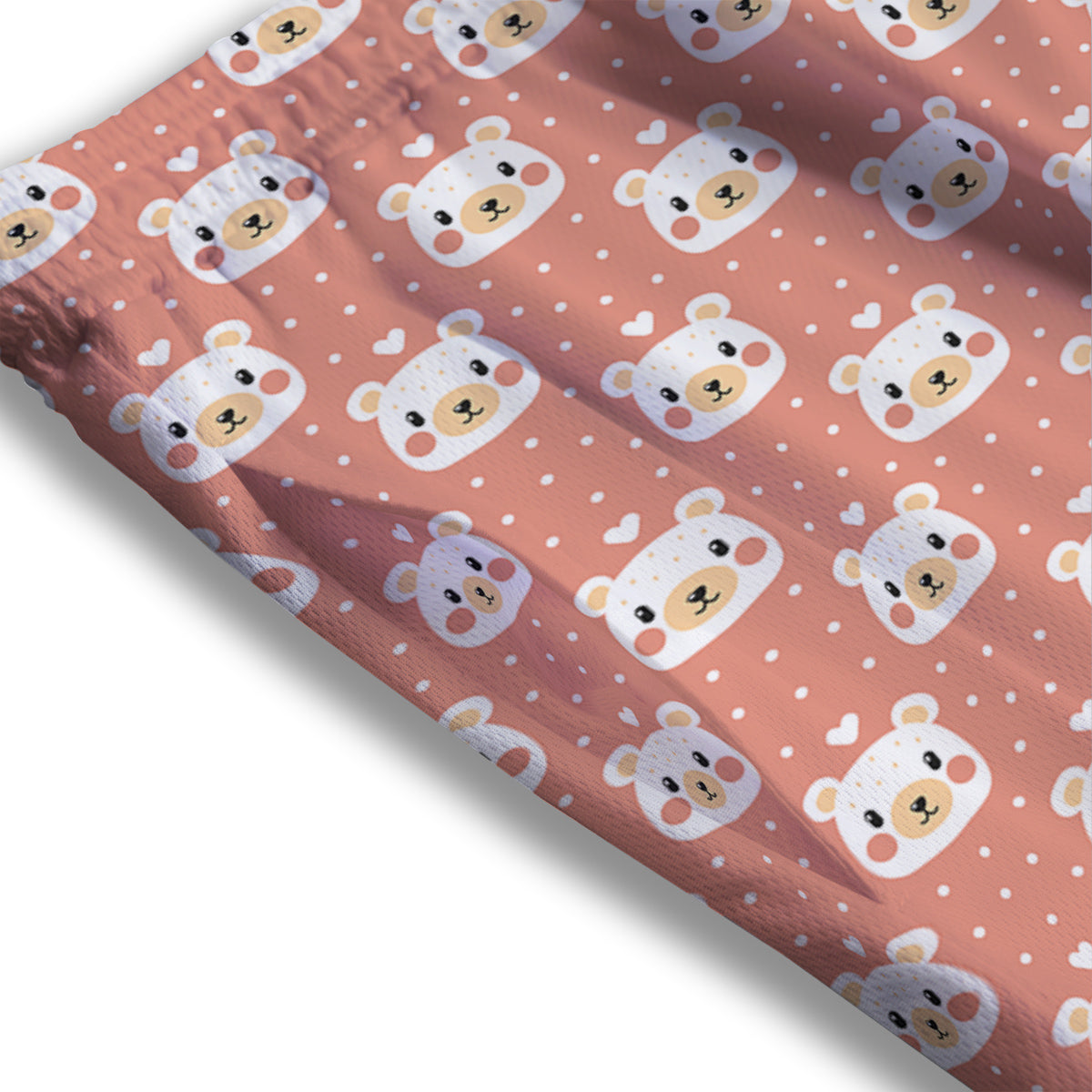 Baby Bear Cute Polka Dot Print Pattern Mesh Shorts