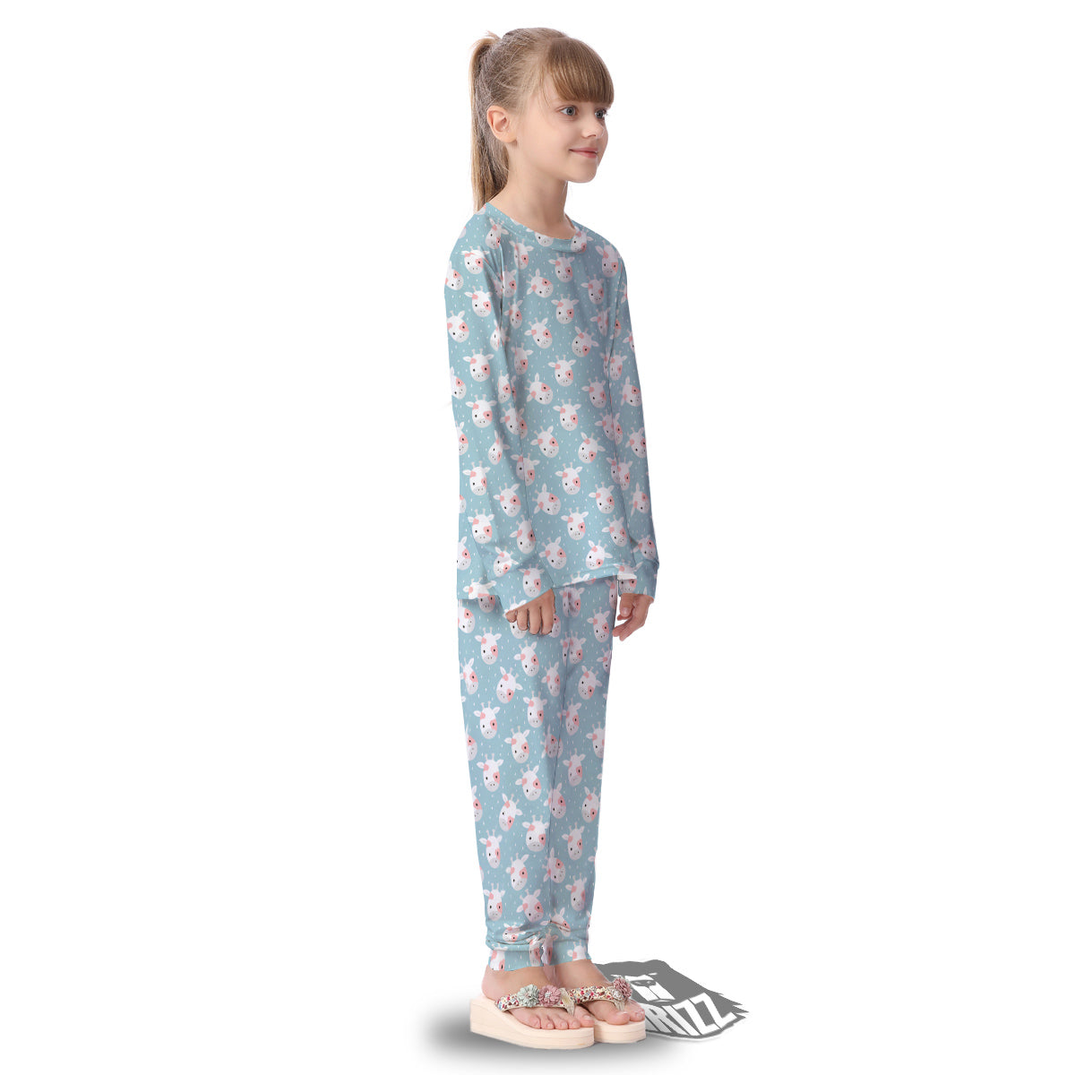 Baby Cow Cartoon Cute Print Pattern Kid's Pajamas-grizzshop