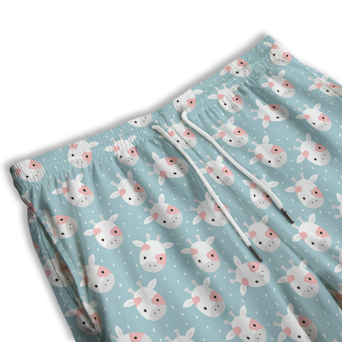 Baby Cow Cartoon Cute Print Pattern Men's Athletic Shorts