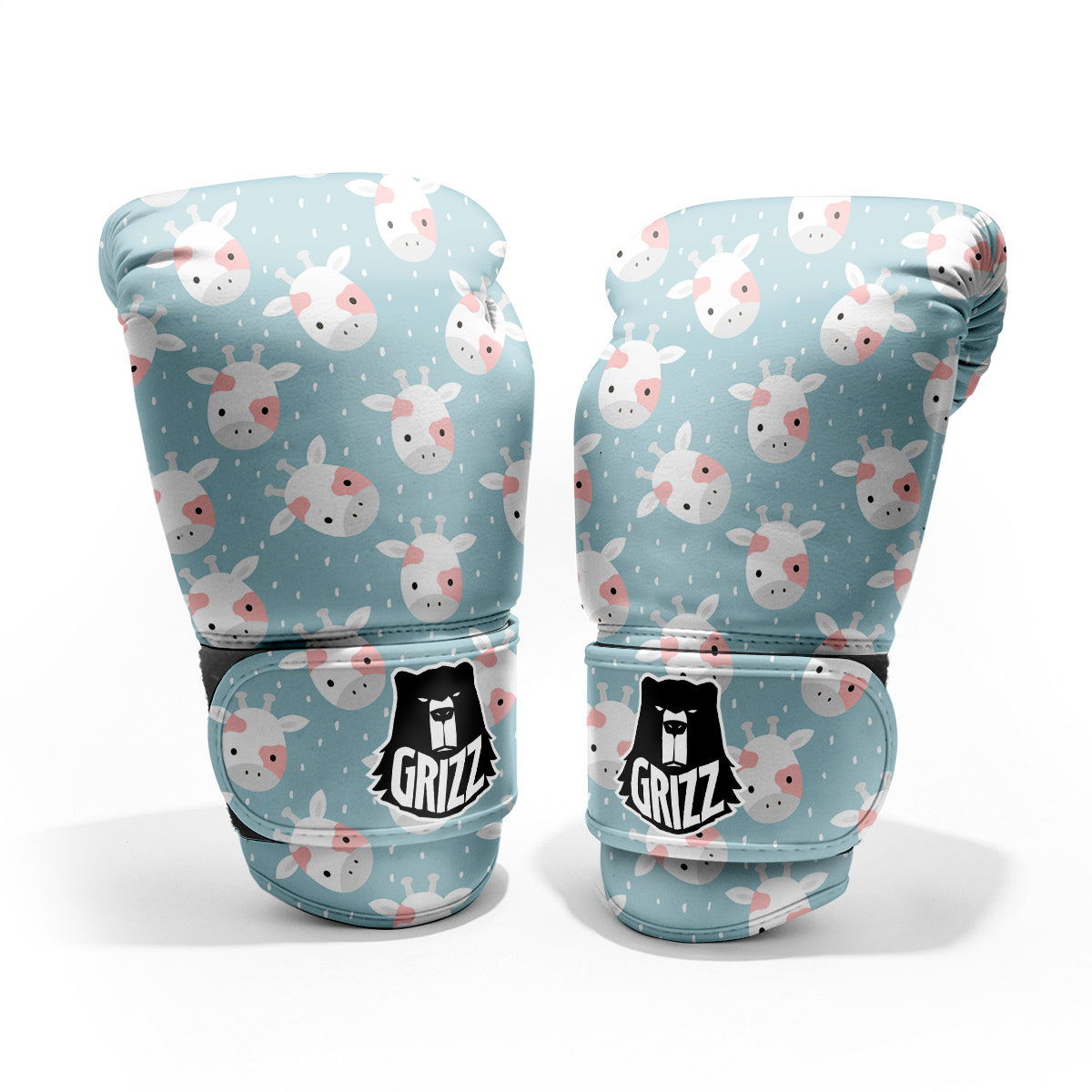 Baby Cow Cartoon Cute Print Pattern Pro Boxing Glove