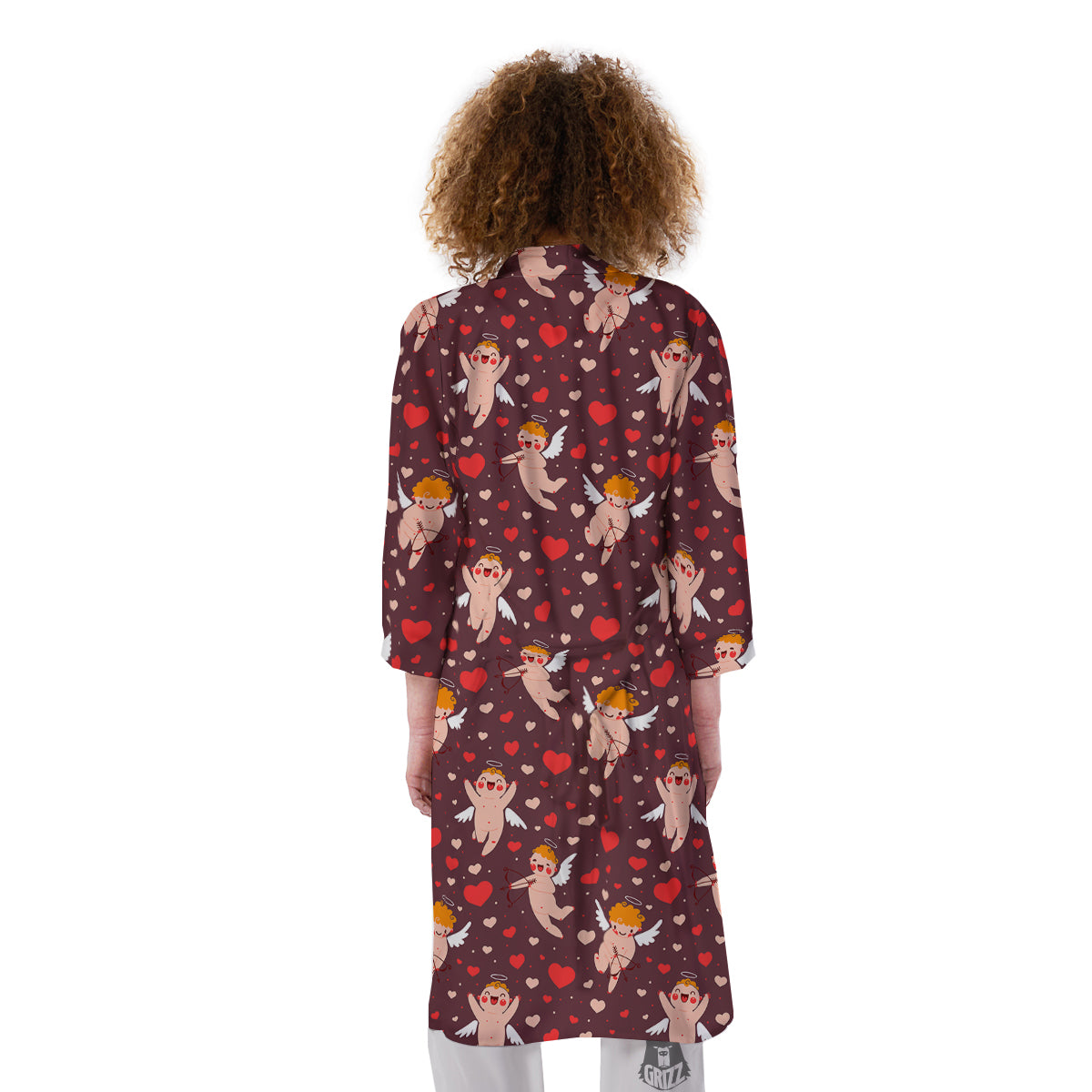 Baby Cupid Print Pattern Kimono-grizzshop