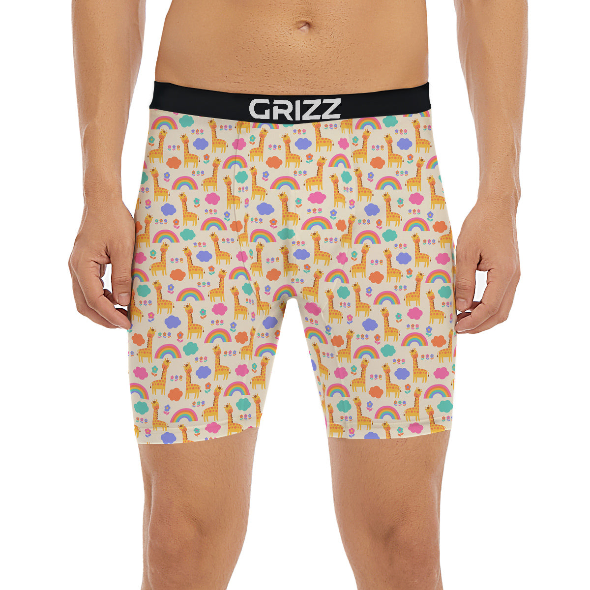 Baby Giraffe Cute Print Pattern Boxer Briefs-grizzshop