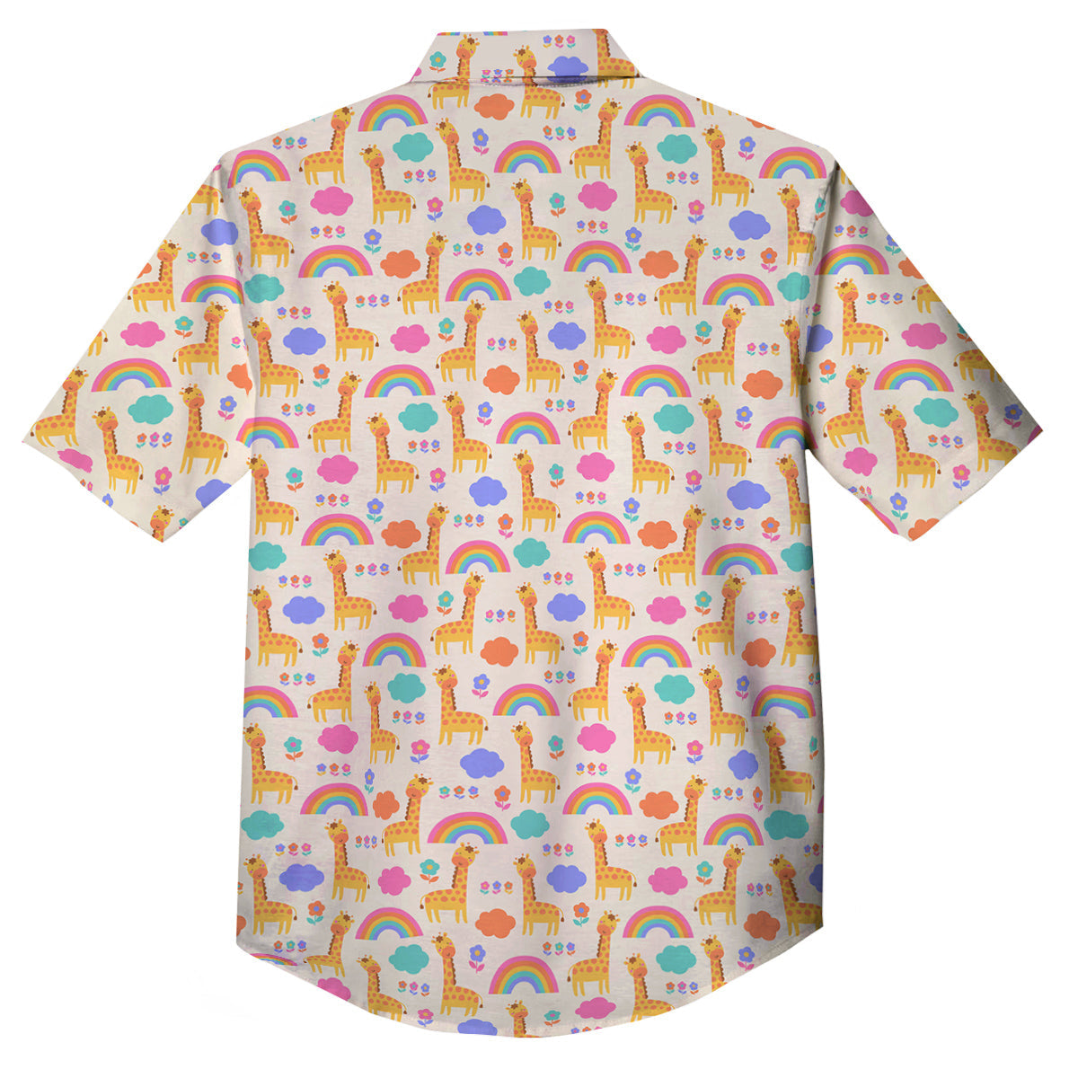 Baby Giraffe Cute Print Pattern Button Up Shirt-grizzshop