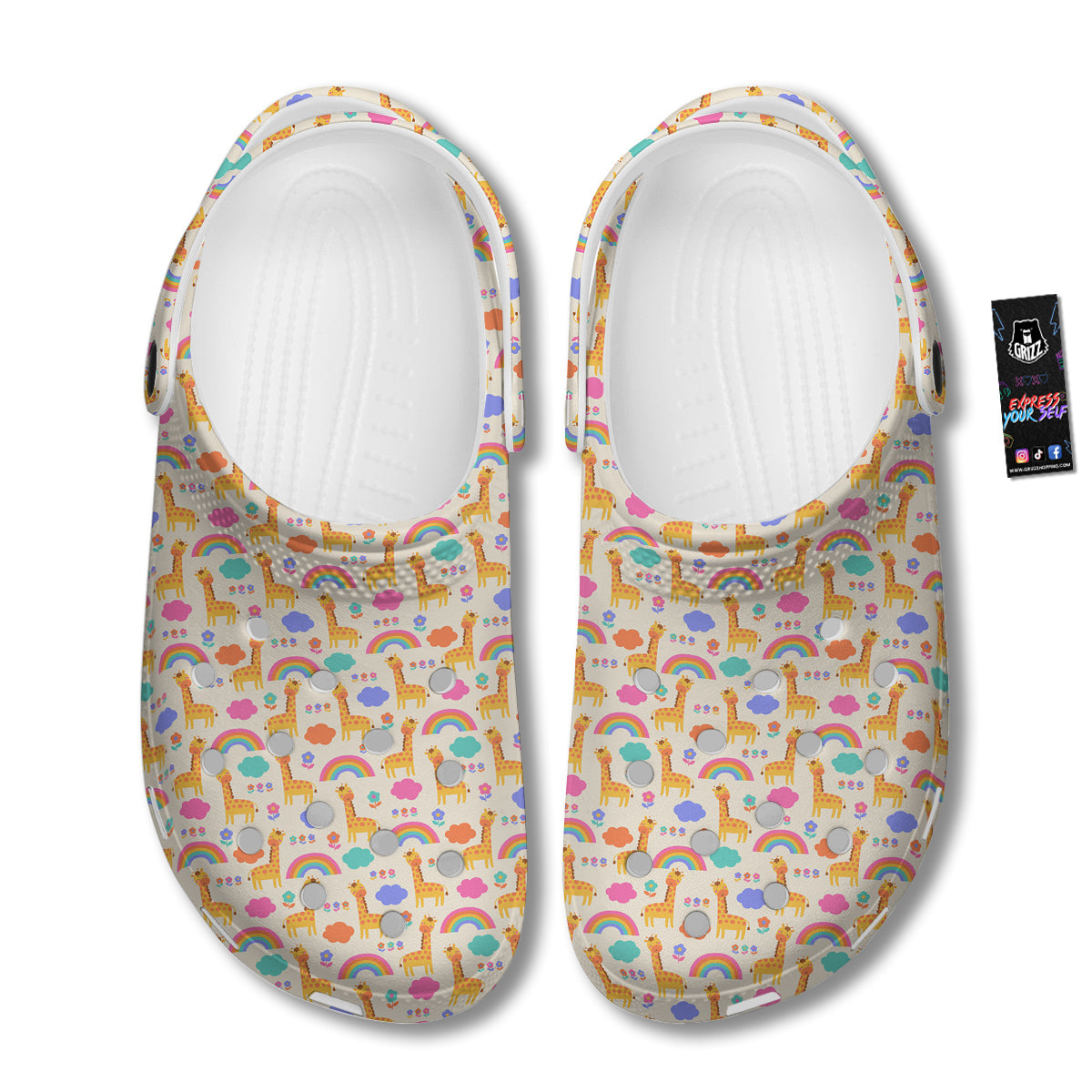 Baby Giraffe Cute Print Pattern Clog-grizzshop