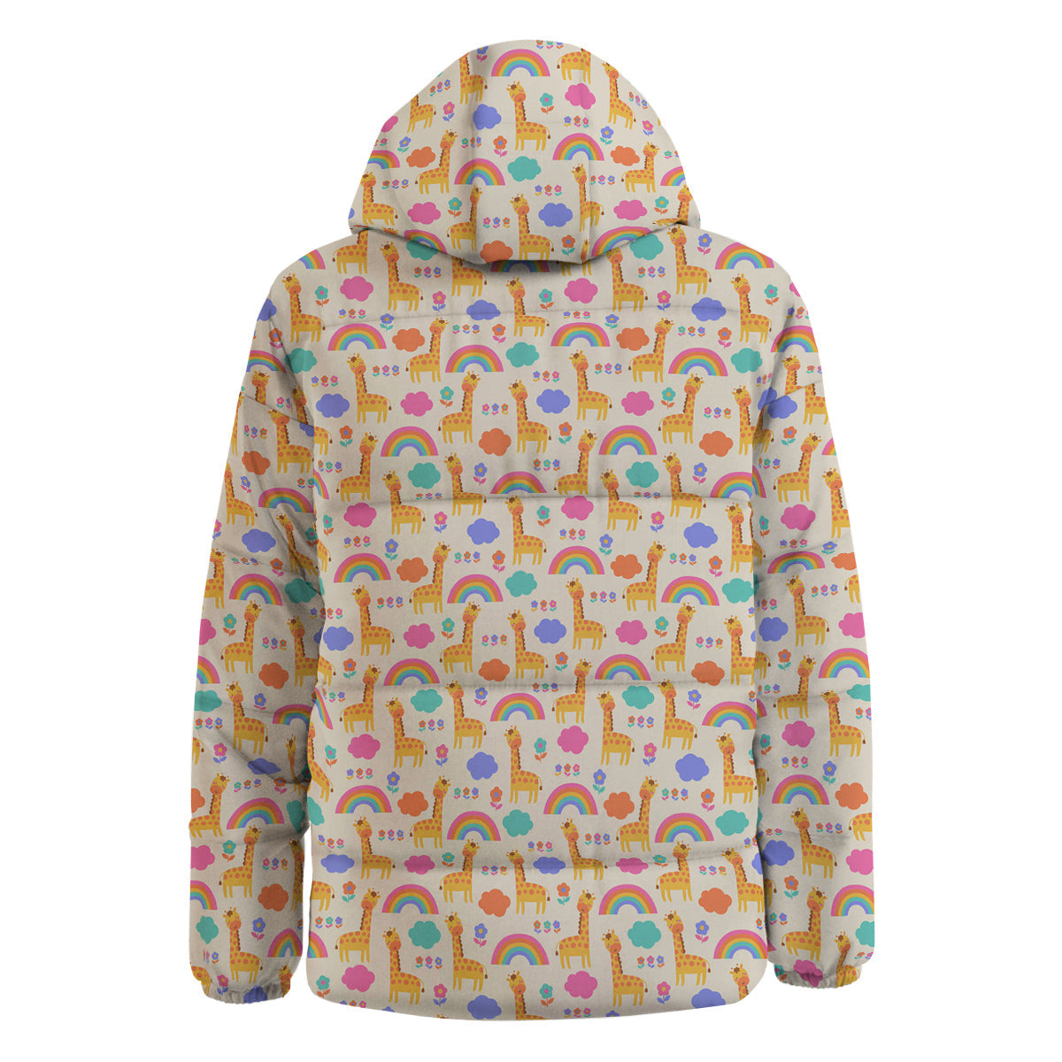 Baby Giraffe Cute Print Pattern Down Jacket-grizzshop