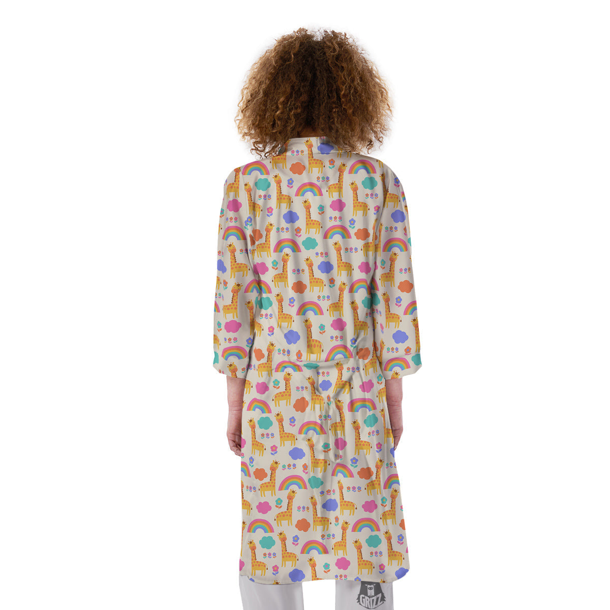 Baby Giraffe Cute Print Pattern Kimono-grizzshop