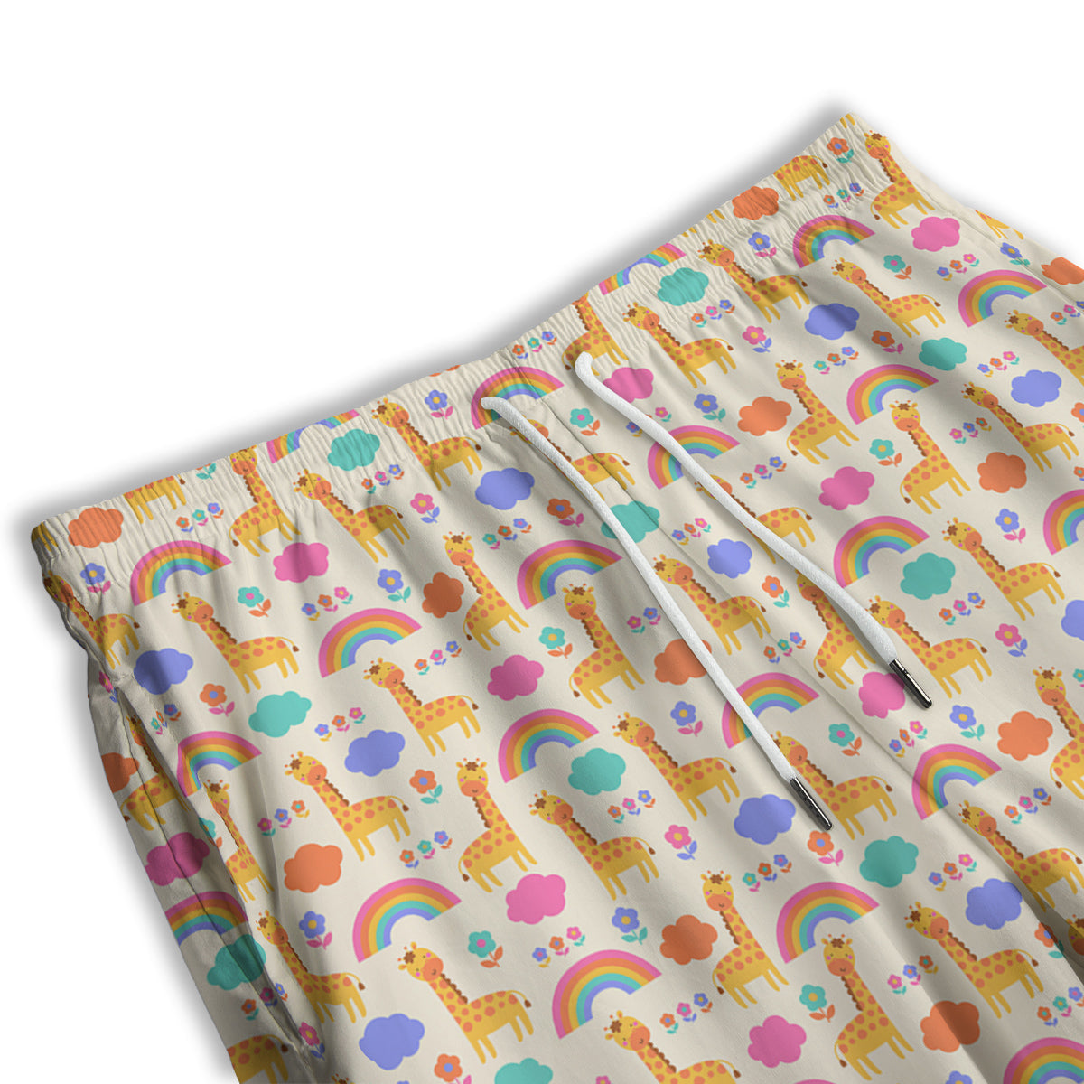 Baby Giraffe Cute Print Pattern Men's Athletic Shorts