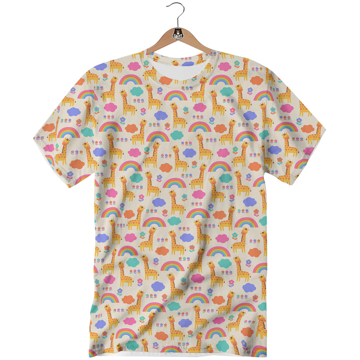 Baby Giraffe Cute Print Pattern T-Shirt-grizzshop