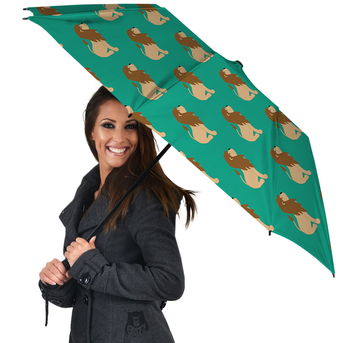 Baby Lion Print Pattern Umbrella-grizzshop
