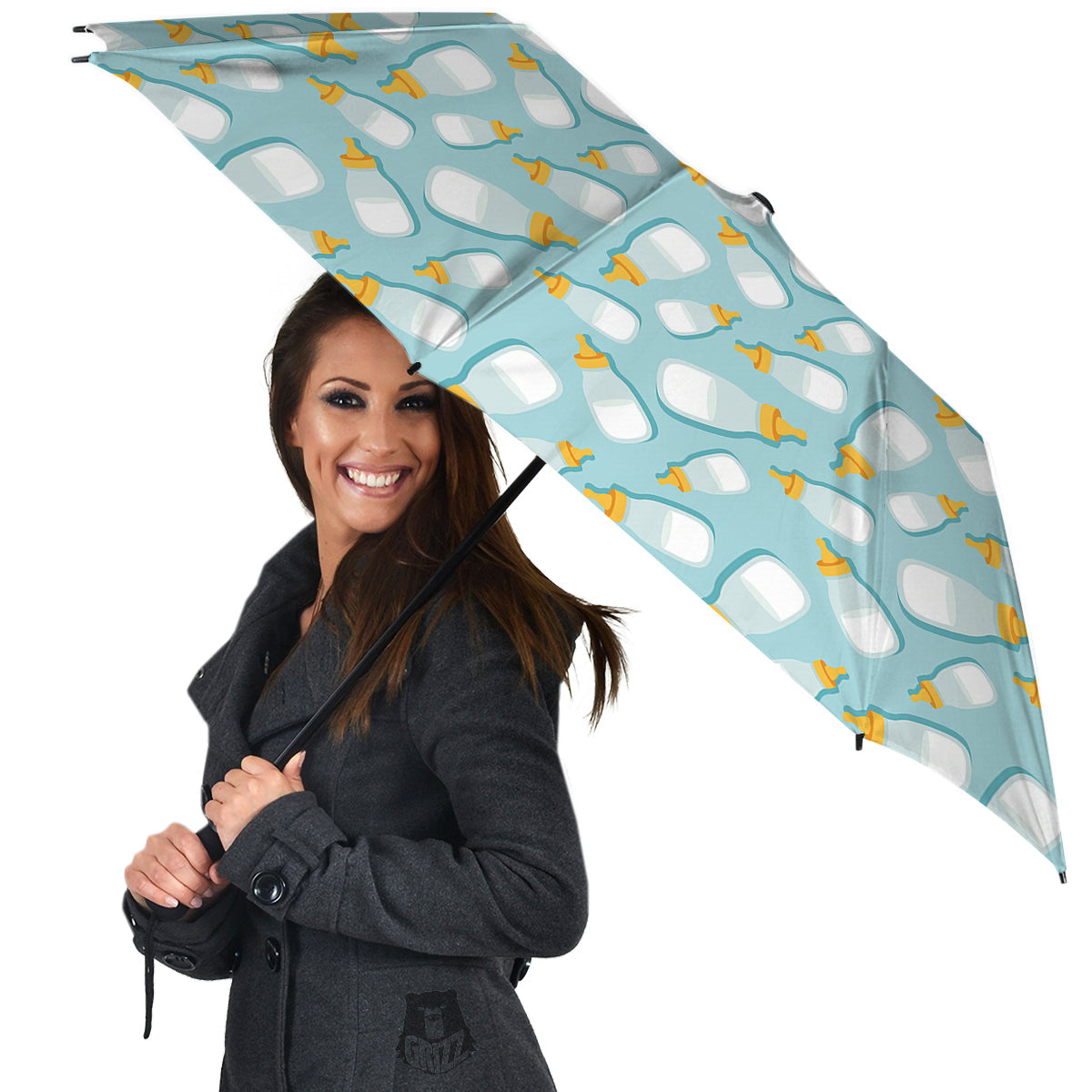 Baby Mike And Bottles Print Pattern Umbrella-grizzshop