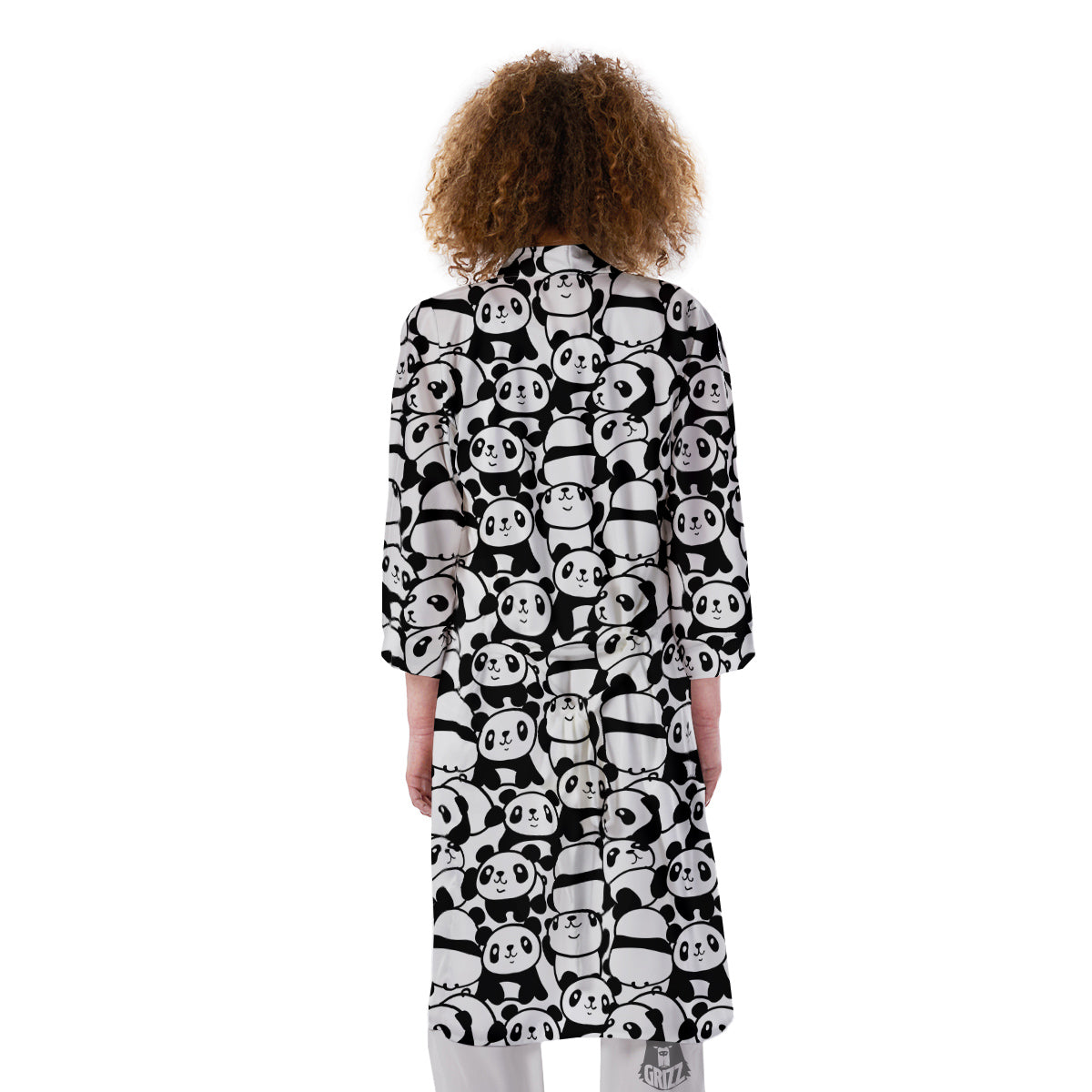 Baby Panda Cute Print Pattern Kimono-grizzshop