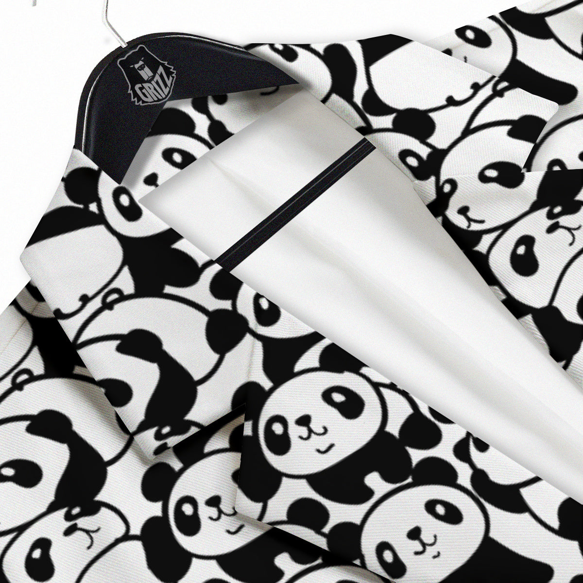 Baby Panda Cute Print Pattern Men's Sport Coat-grizzshop