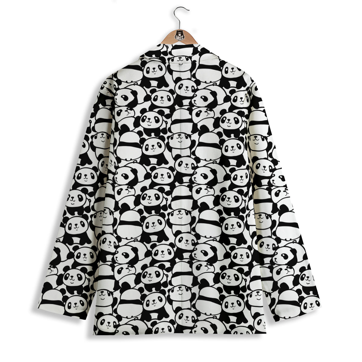Baby Panda Cute Print Pattern Women's Blazer-grizzshop