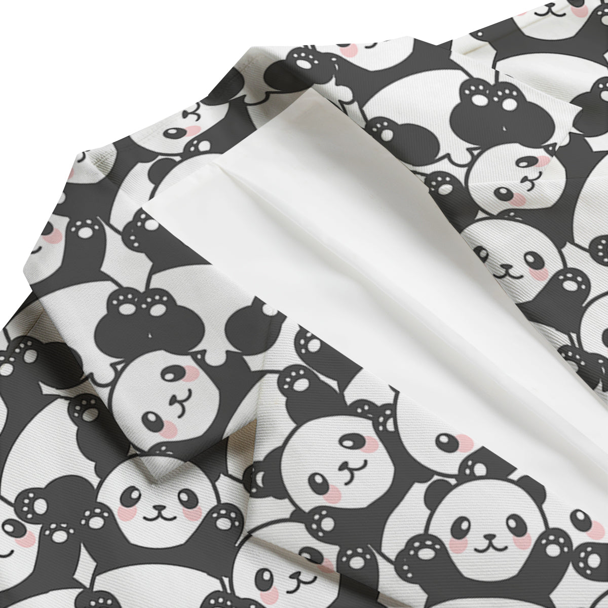 Baby Panda Pattern Print Men's Blazer-grizzshop