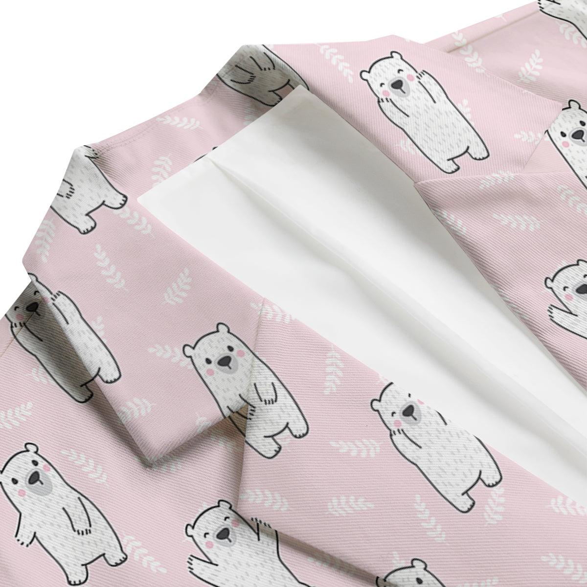 Baby Polar Bear White Print Pattern Men's Blazer-grizzshop