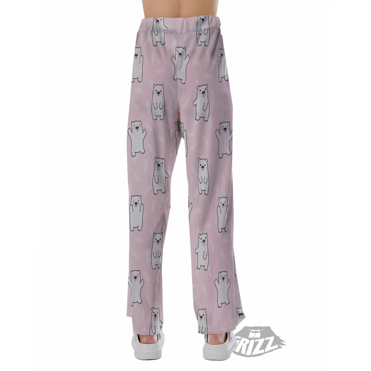 Baby Polar Bear White Print Pattern Pajama Pants-grizzshop