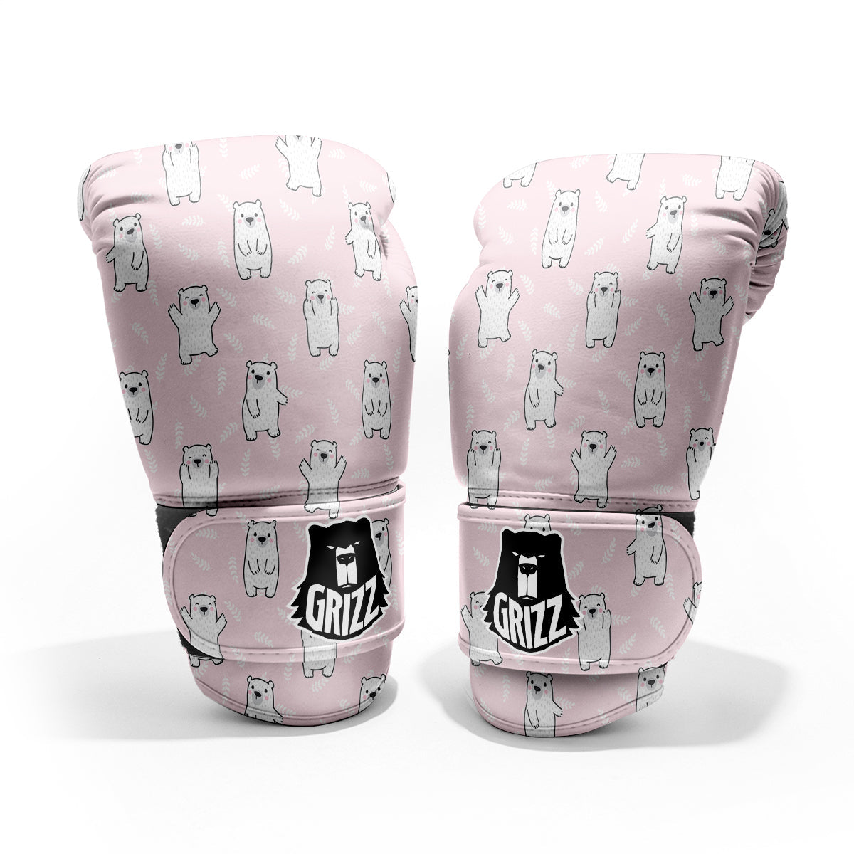 Baby Polar Bear White Print Pattern Pro Boxing Glove