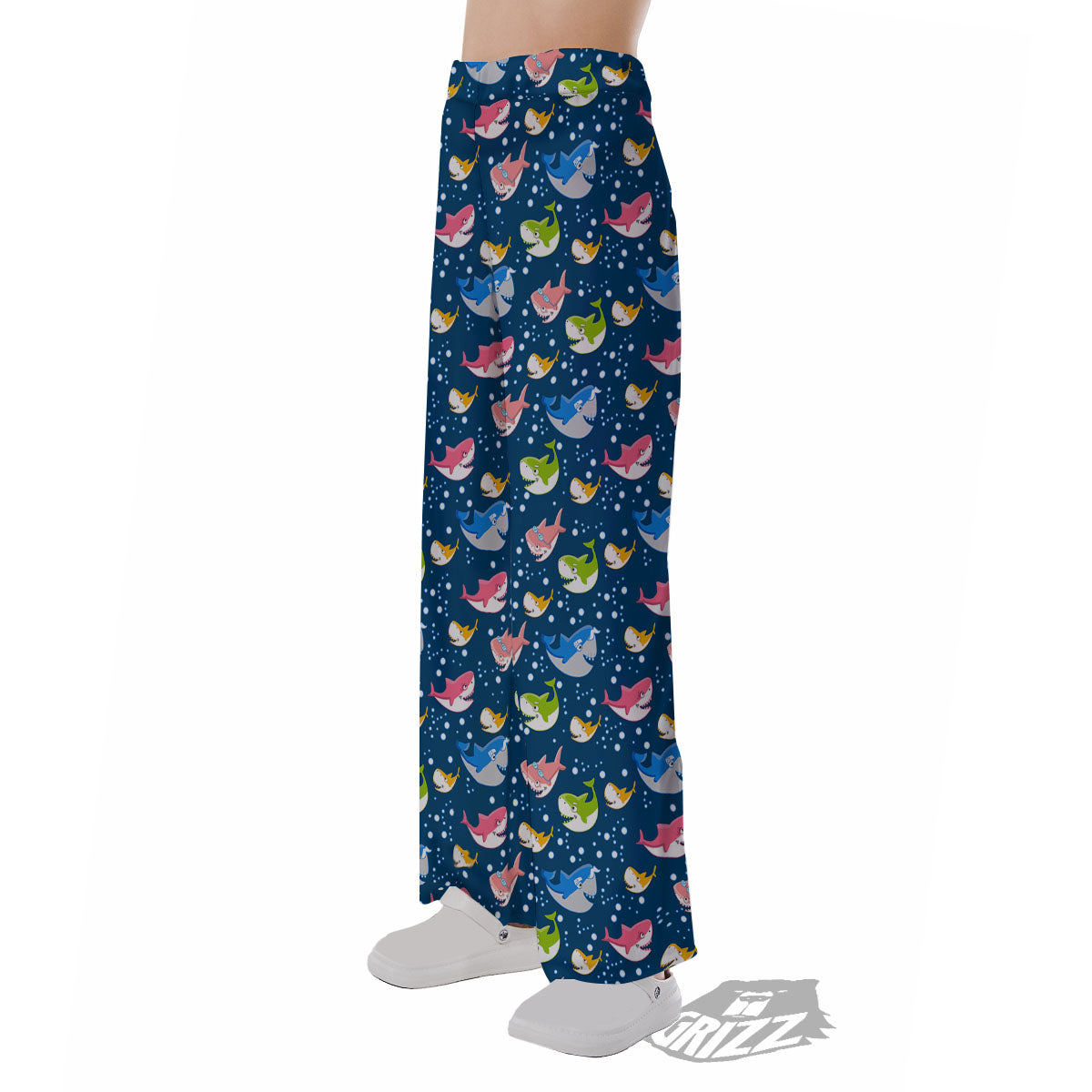 Baby Sharks Colorful Print Pattern Pajama Pants-grizzshop