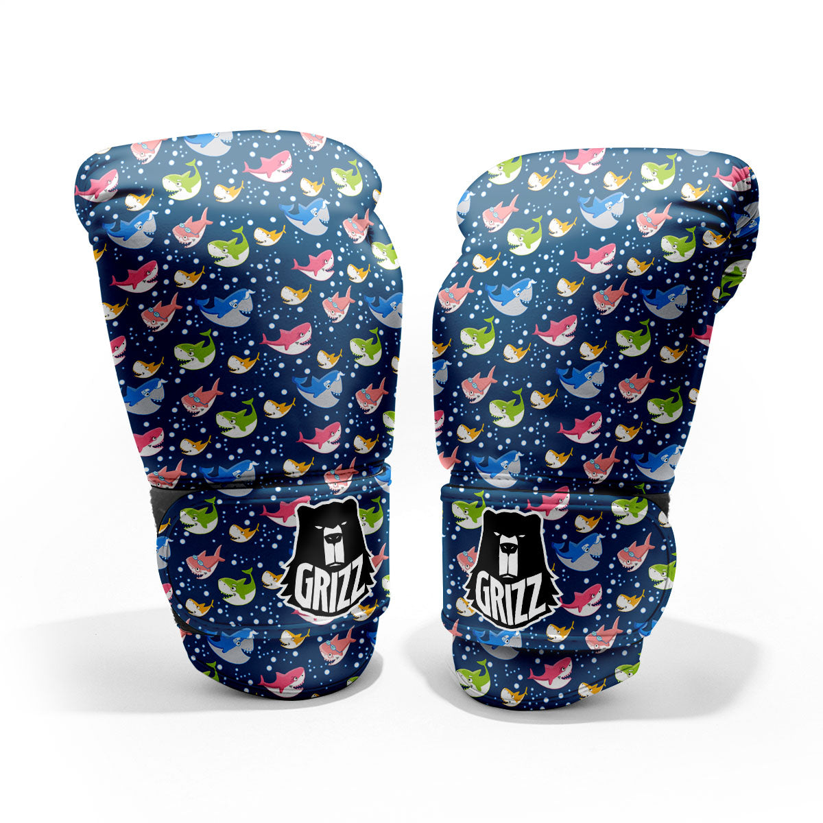 Baby Sharks Colorful Print Pattern Pro Boxing Glove