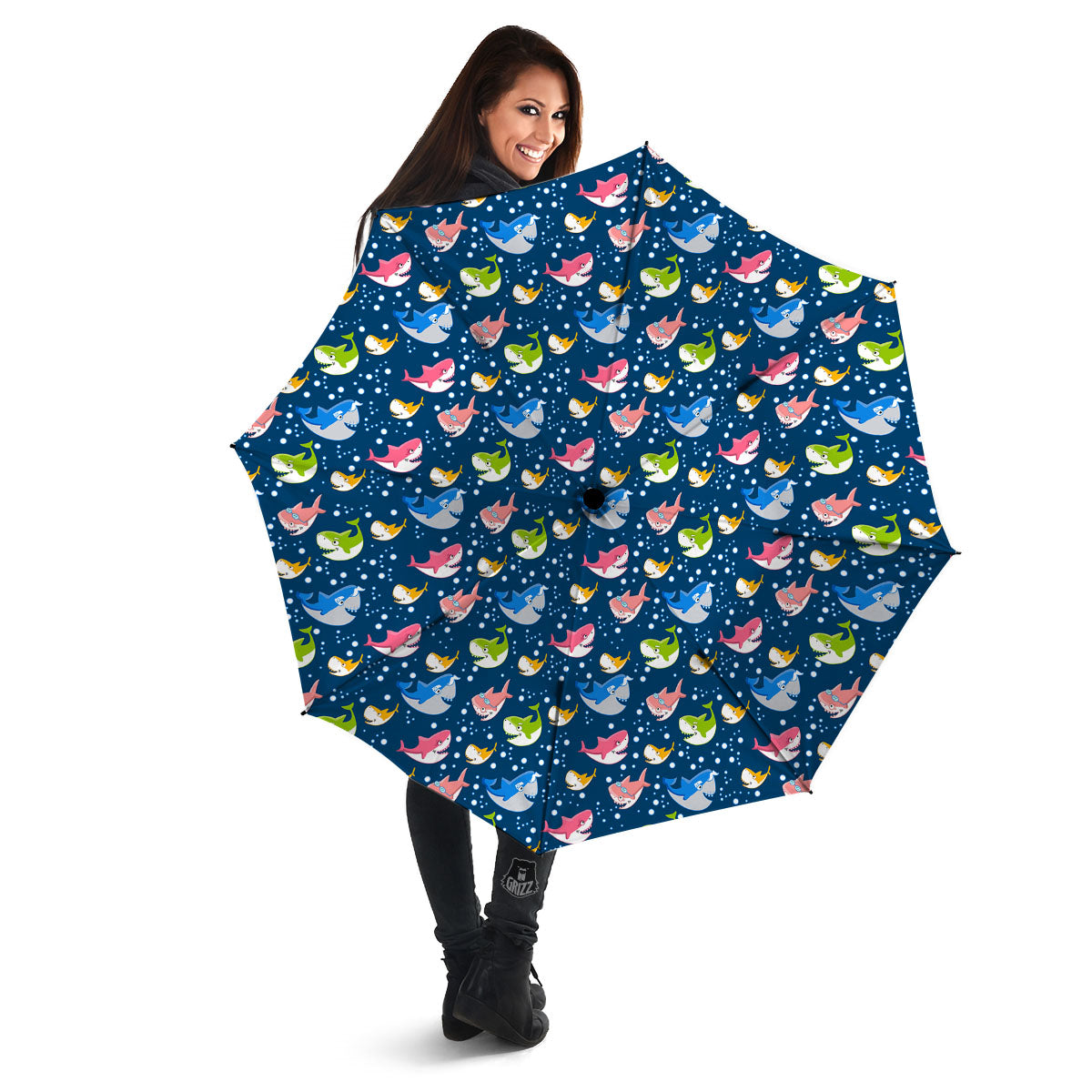 Baby Sharks Colorful Print Pattern Umbrella-grizzshop