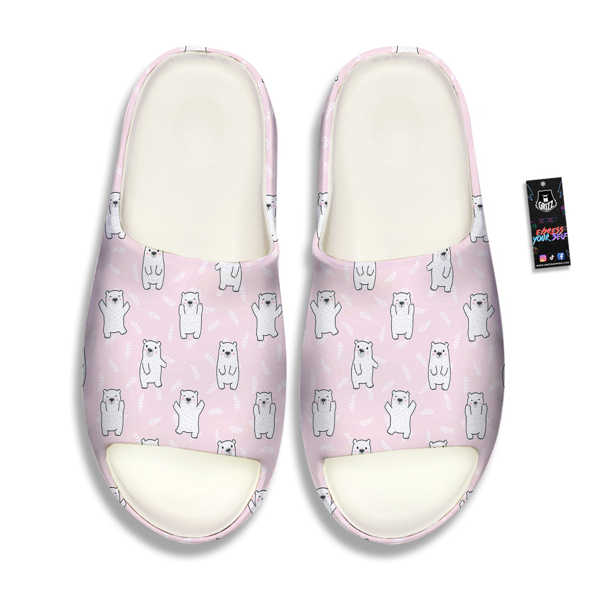 Baby Polar Bear White Print Pattern Sandals-grizzshop