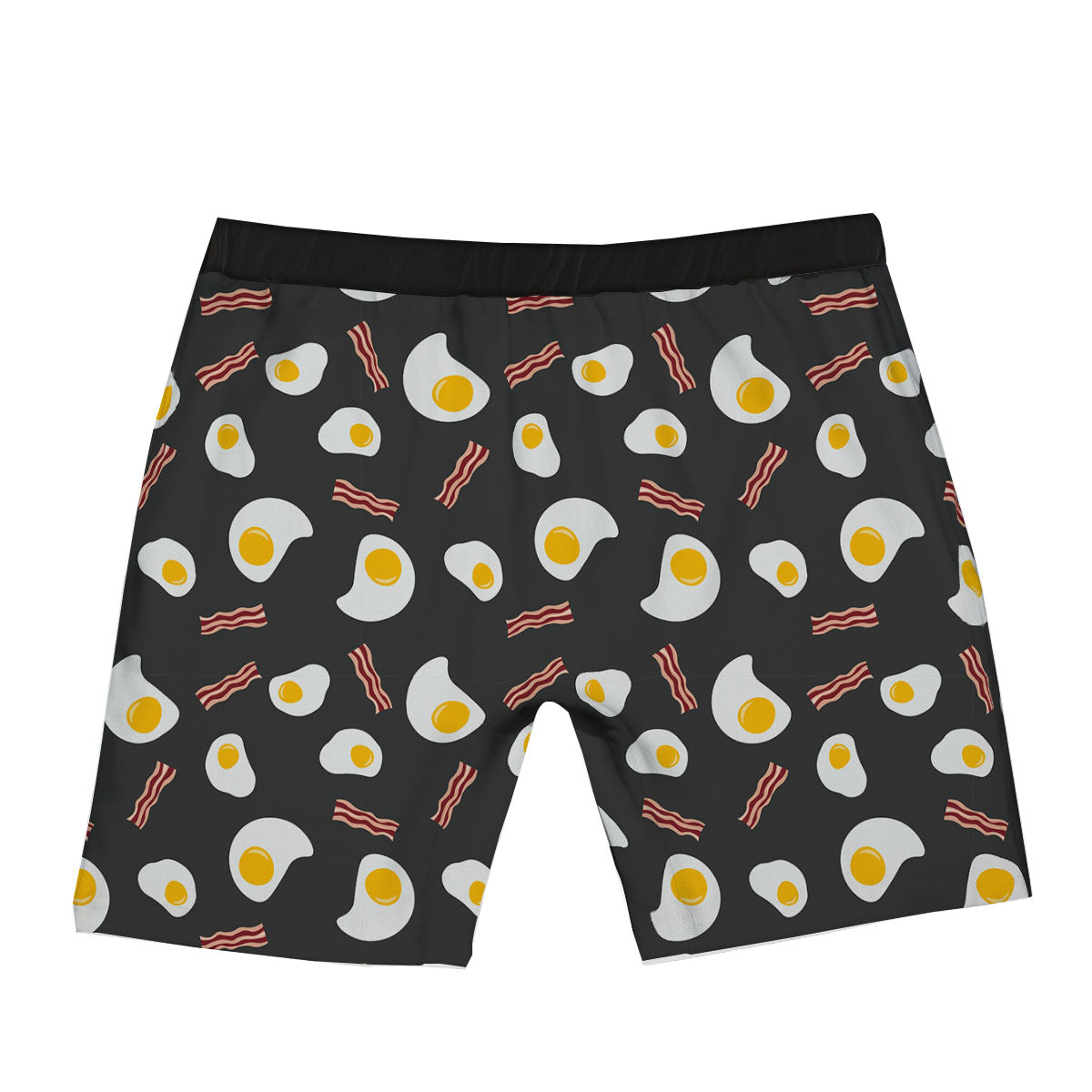 Bacon And Black Fried Egg Print Pattern Boxer Briefs-grizzshop