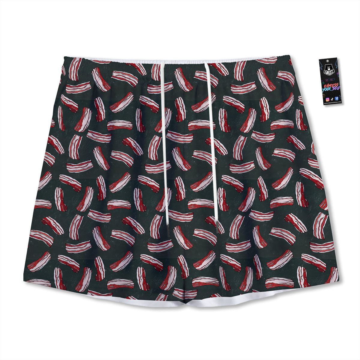 Buffalo Plaid Halloween Print Mesh Shorts