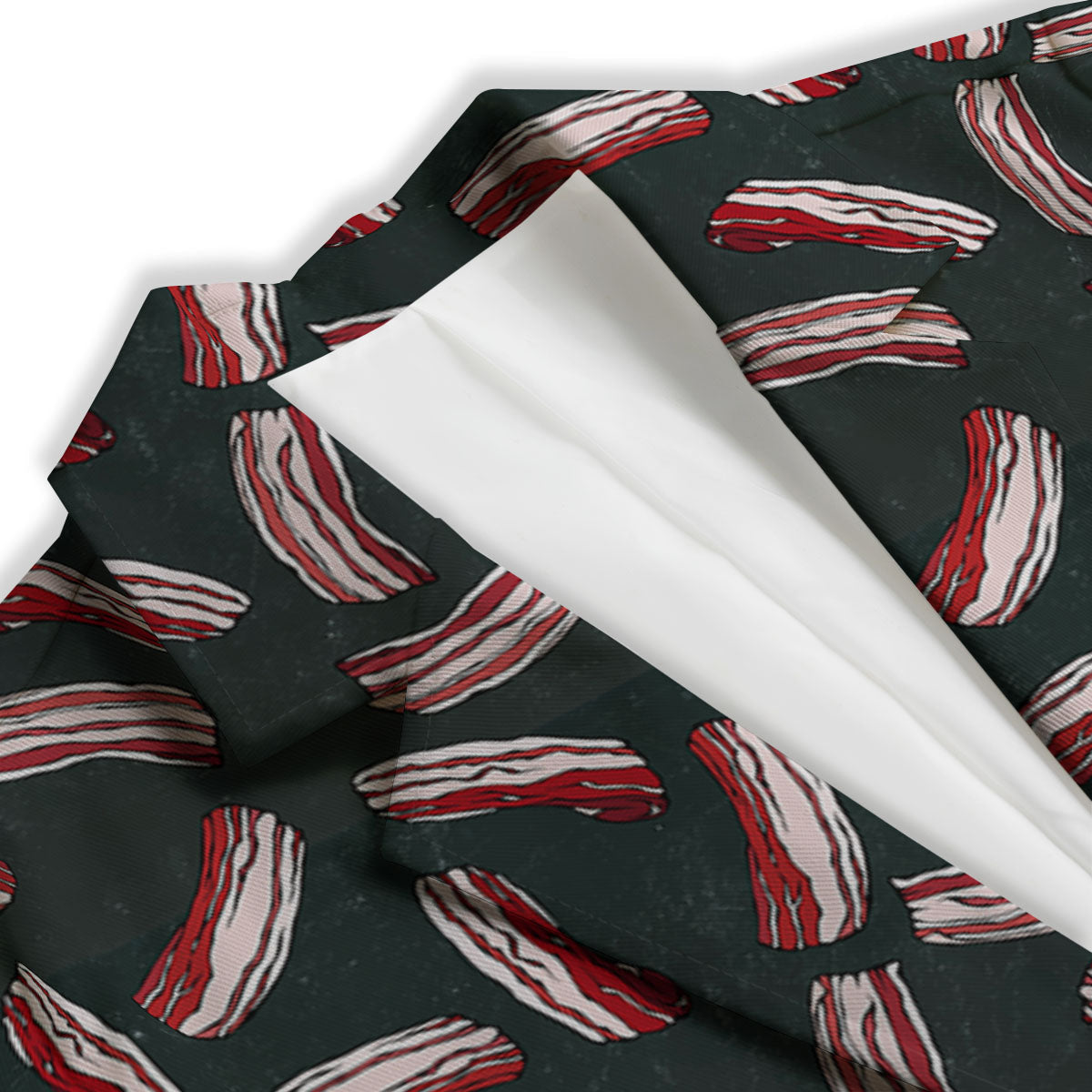 Bacon Black Print Pattern Women's Blazer-grizzshop