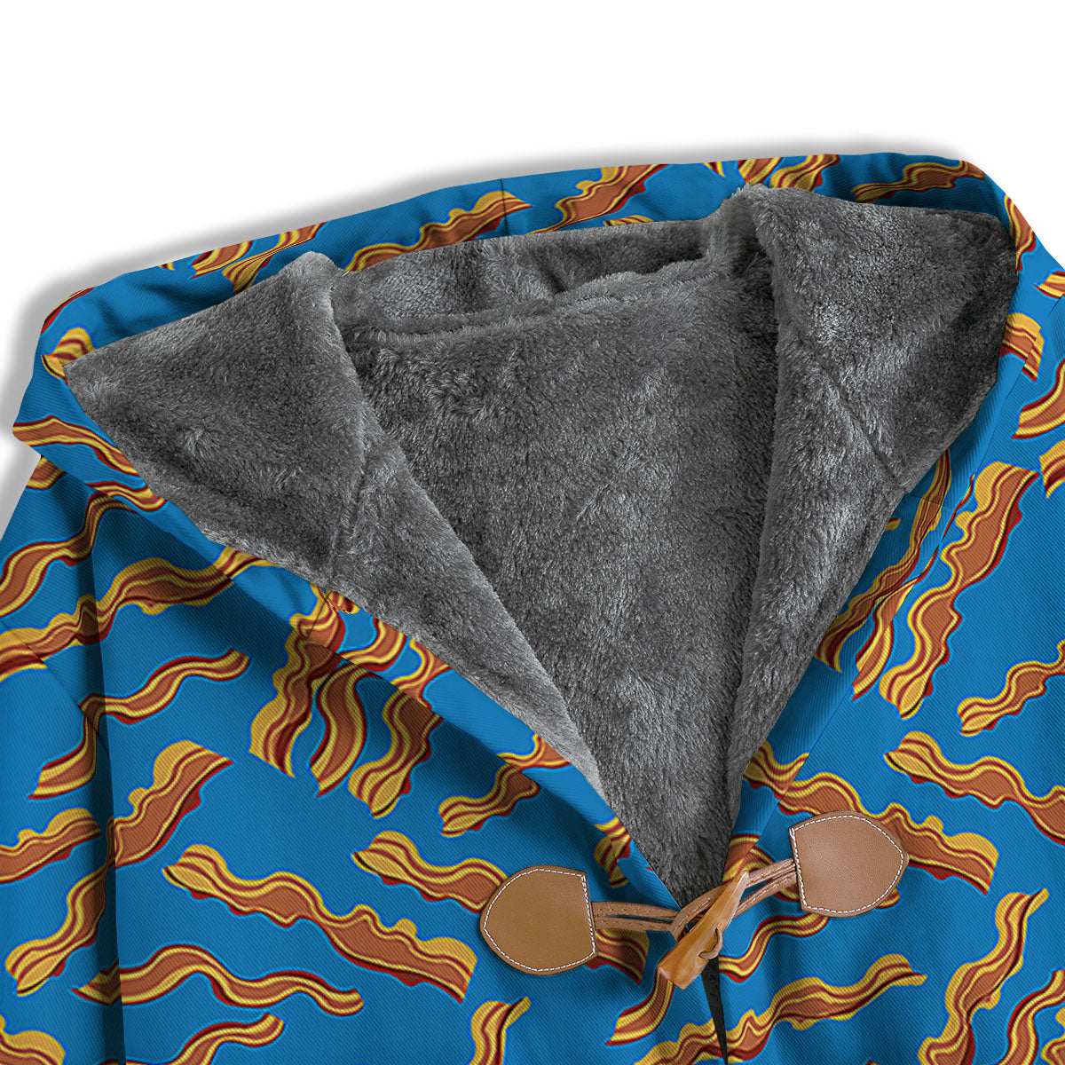 Bacon Blue Crispy Print Pattern Men's Windbreaker Jacket-grizzshop