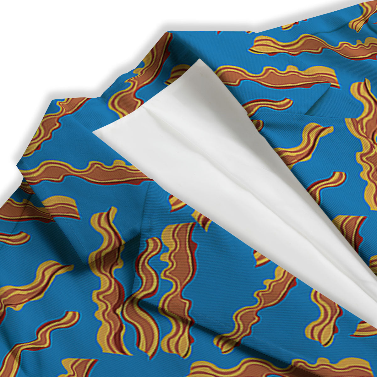 Bacon Blue Crispy Print Pattern Women's Blazer-grizzshop