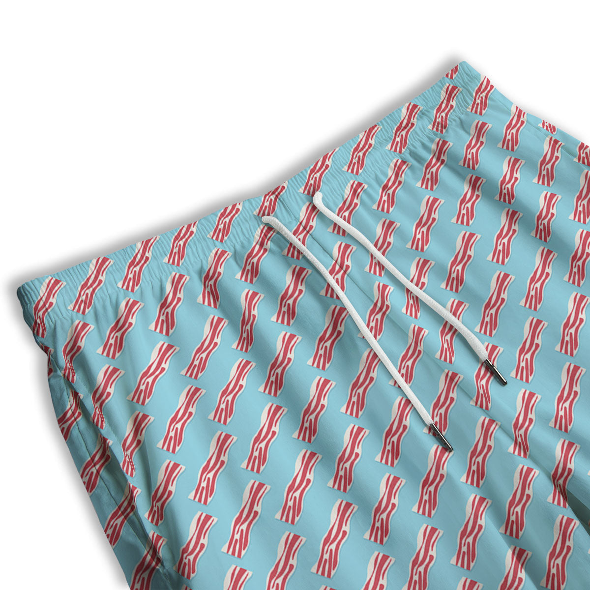 Bacon Blue Print Pattern Men's Athletic Shorts