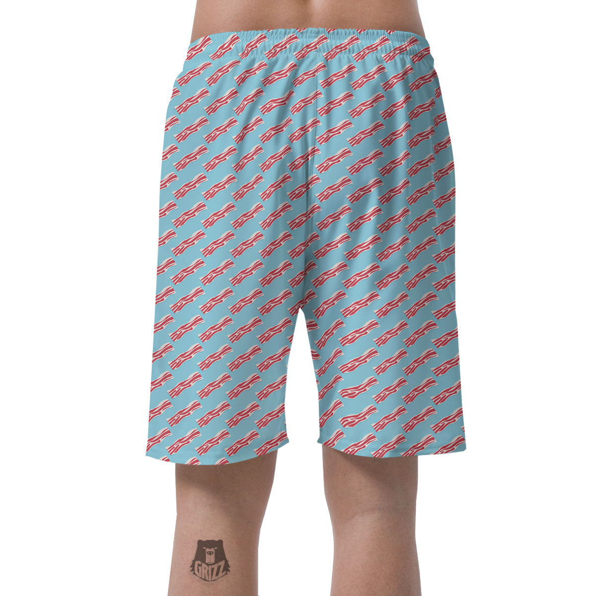 Bacon Blue Print Pattern Men's Shorts-grizzshop