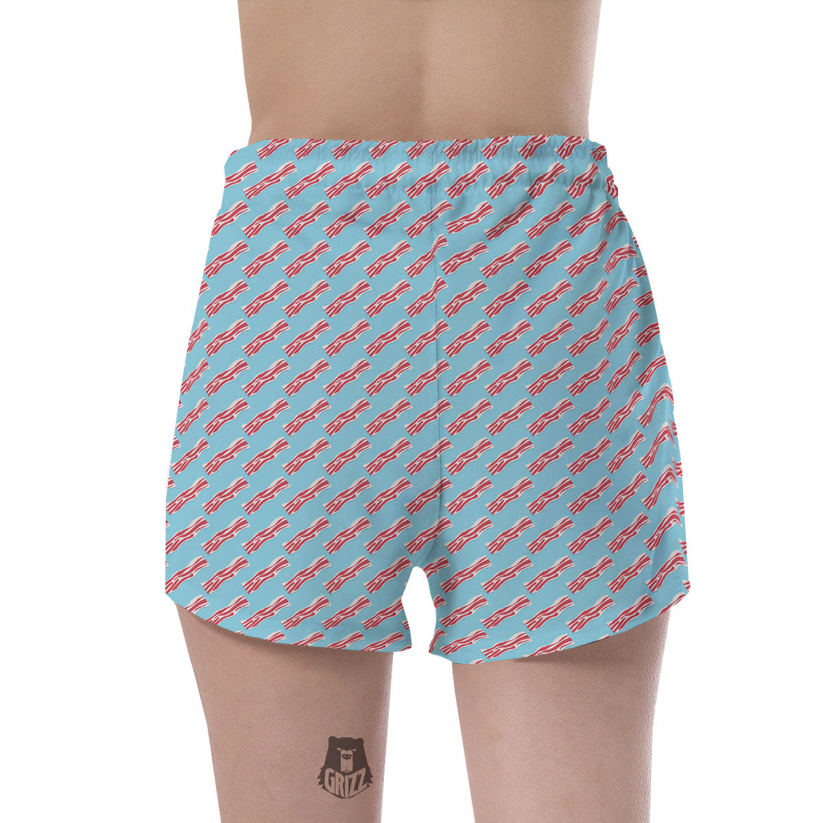 Bacon Blue Print Pattern Women's Shorts-grizzshop