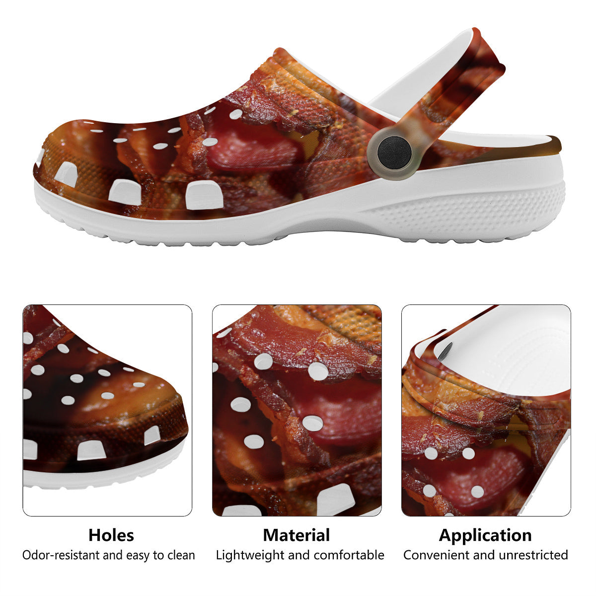 Bacon Crispy Print Clog-grizzshop