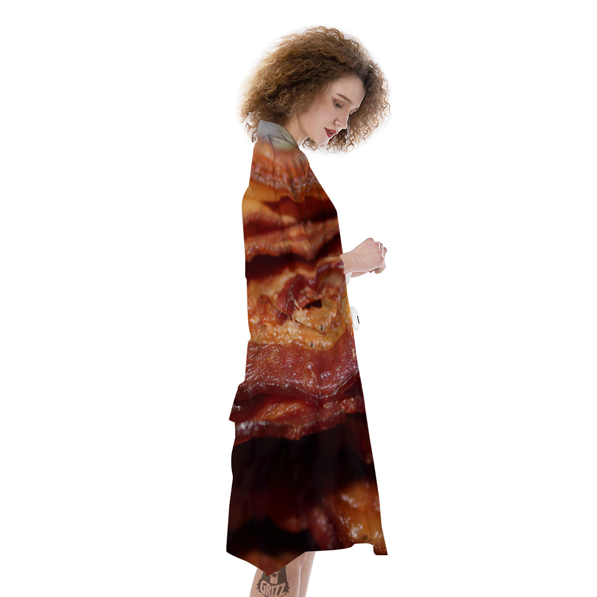 Bacon Crispy Print Kimono-grizzshop