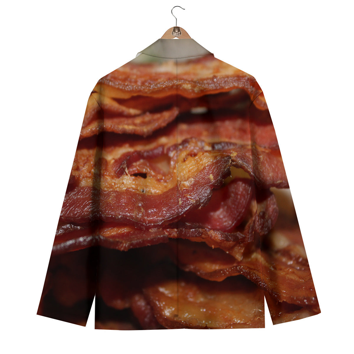 Bacon Crispy Print Men's Blazer-grizzshop