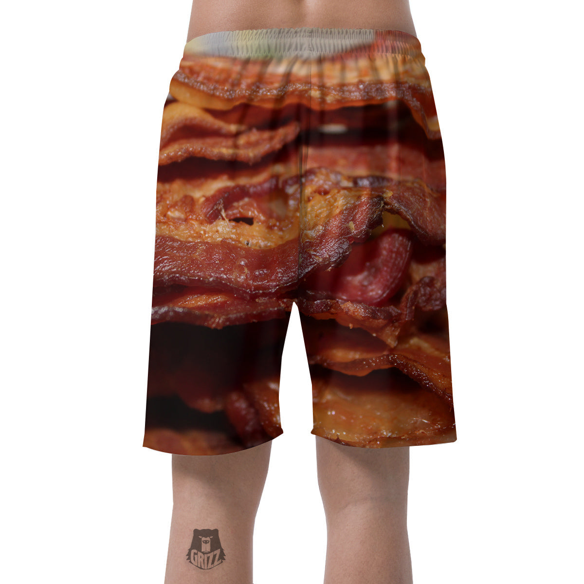 Bacon Crispy Print Men's Shorts-grizzshop