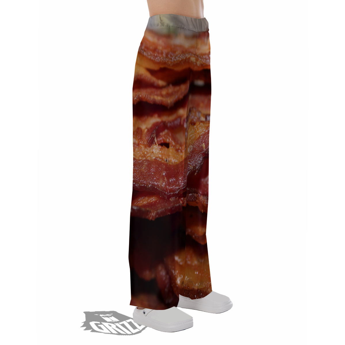 Bacon Crispy Print Pajama Pants-grizzshop