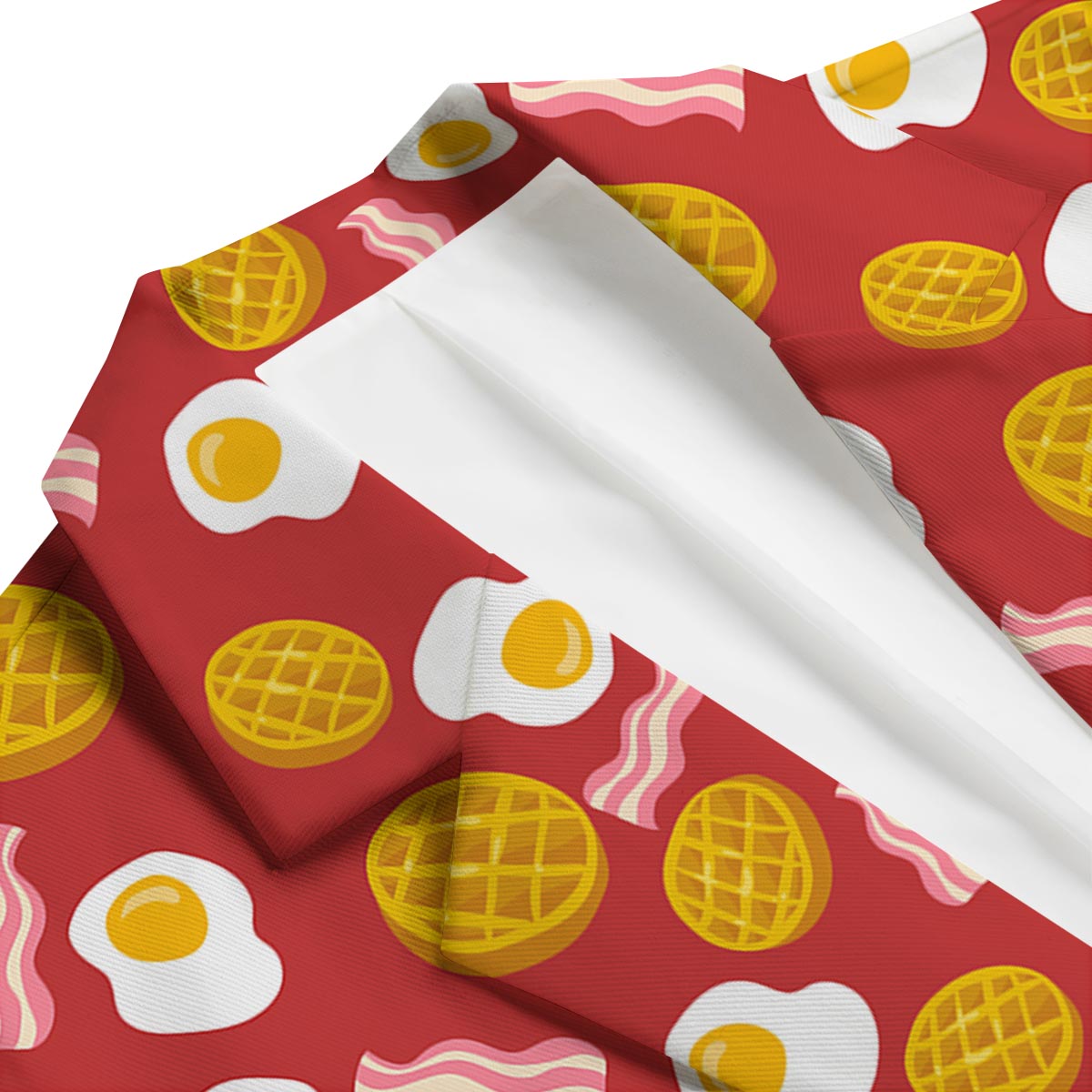 Bacon Egg Pancake Pattern Print Men's Blazer-grizzshop