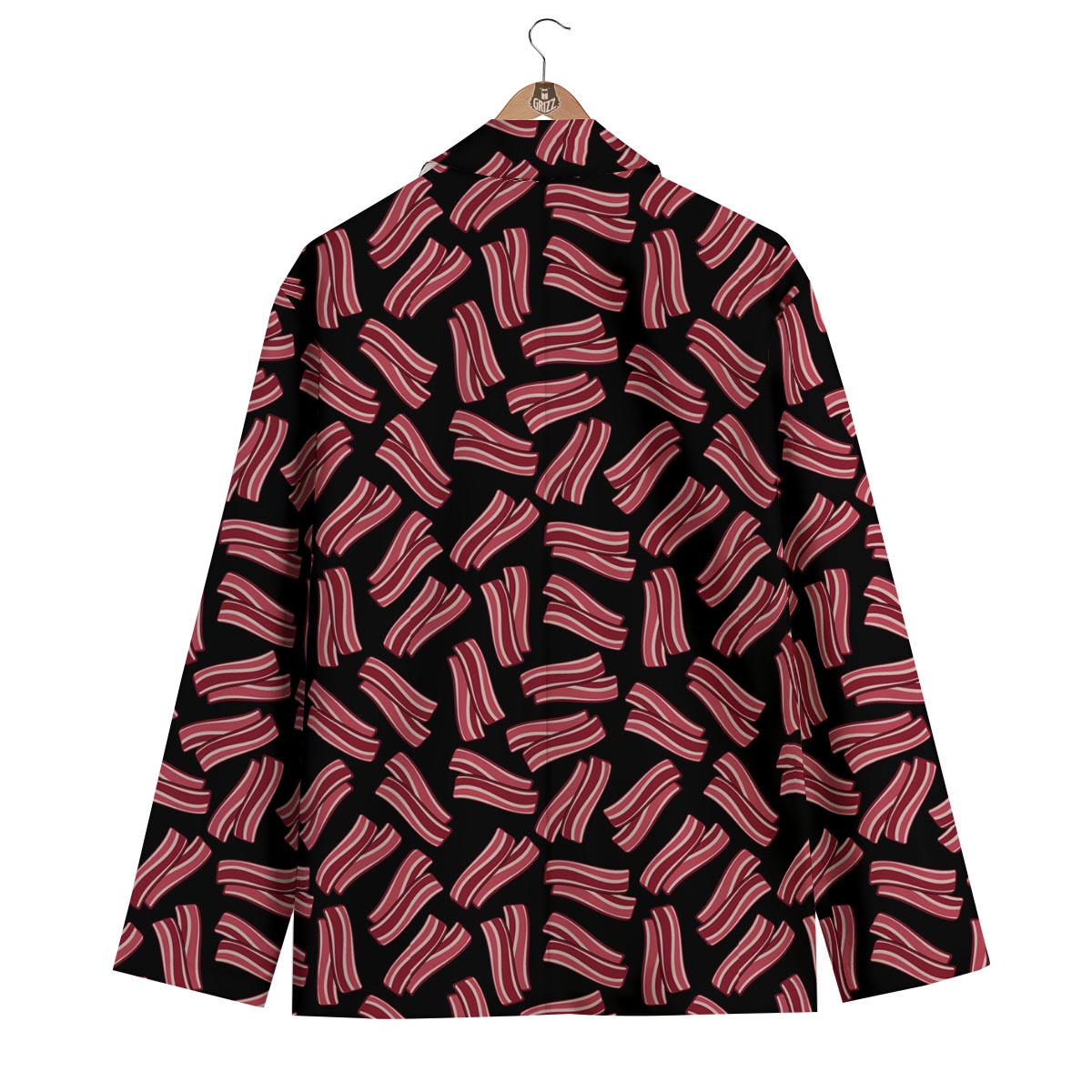 Bacon Pattern Print Men's Blazer-grizzshop