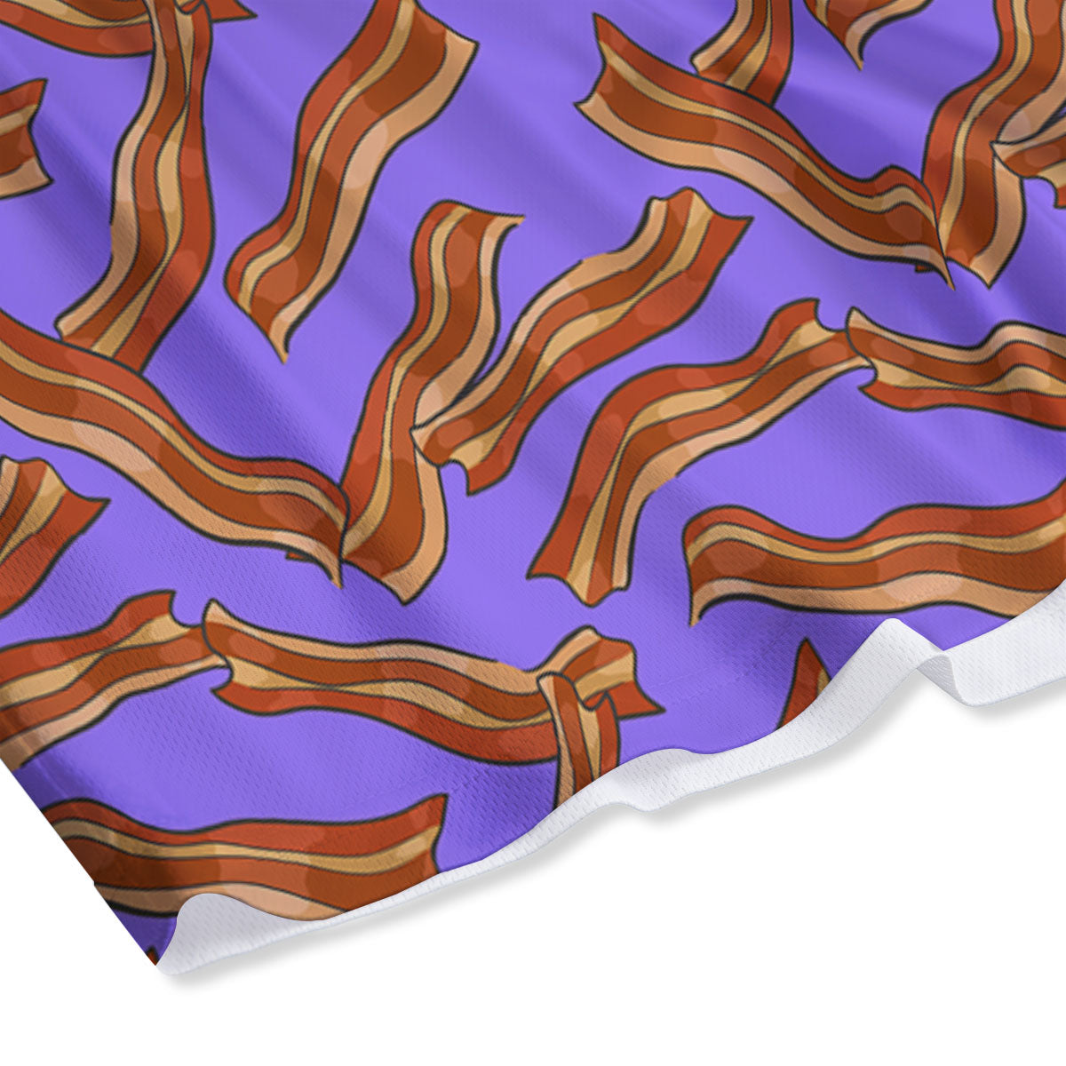 Bacon Purple Print Pattern Mesh Shorts