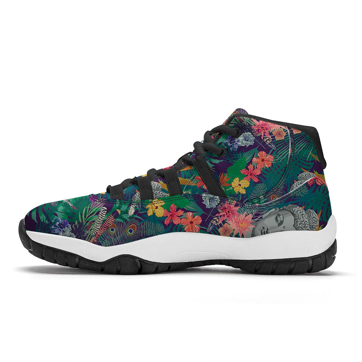 Bacon Texture Print Pattern Black Bball Shoes-grizzshop