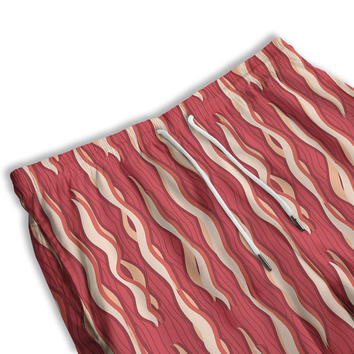 Bacon Texture Print Pattern Men's Athletic Shorts